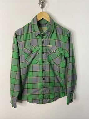 DIXXON FLANNEL CO. "Auld Pub” Men's Size XS Tartan Plaid Green Gray Yellow